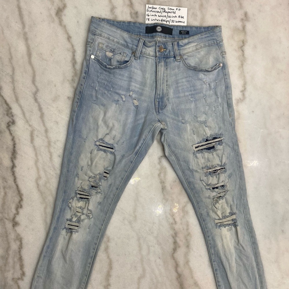 EUC Jordan Craig Sean Fit Distressed/ Repaired